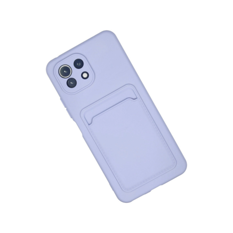 Xiaomi Mi 11 Kılıf Kelvin Kartvizitli Silikon - Lila