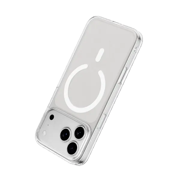 Apple iPhone 18 Pro Combo Sert Şeffaf Magsafe Kapak - Şeffaf