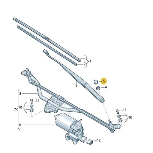 Audi A8 ile uyumlu 1J0955205A ön cam silecek kolu vida kapağı 1994-2003