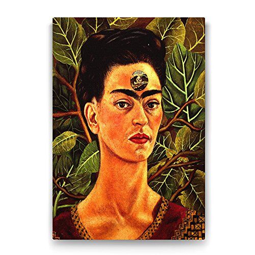 Frida Kahlo - Thinking About Death Tablosu - 60x90 cm