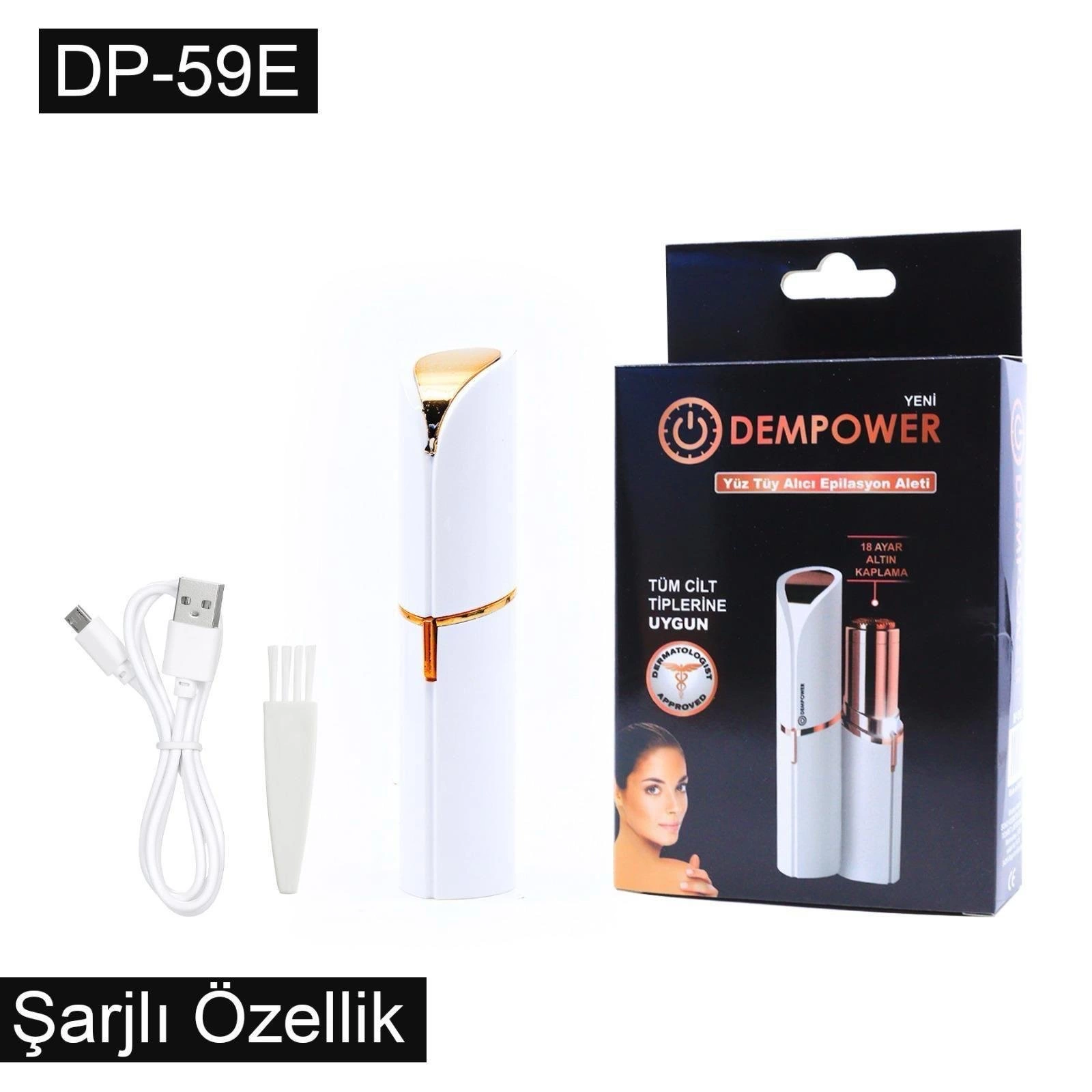 Şarjlı Yüz Tüy Alıcı Epilasyon Aleti Flawles Kısa