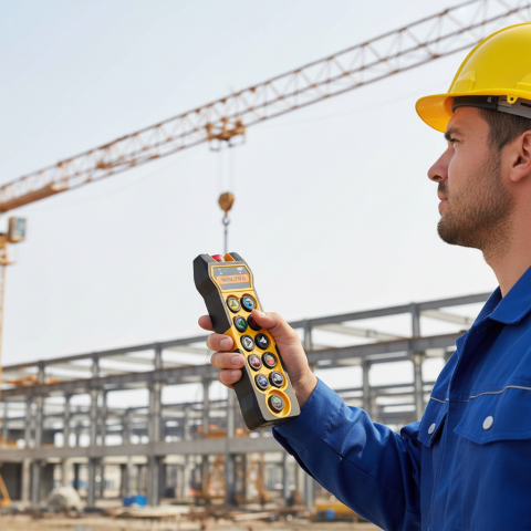 Kablosuz Vinç Kumandası 10 Butonlu El Pilotu 220 VAC Tek Hızlı Verici Wieltra