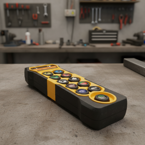 Kablosuz Vinç Kumandası 10 Butonlu El Pilotu 220 VAC Tek Hızlı Verici Wieltra