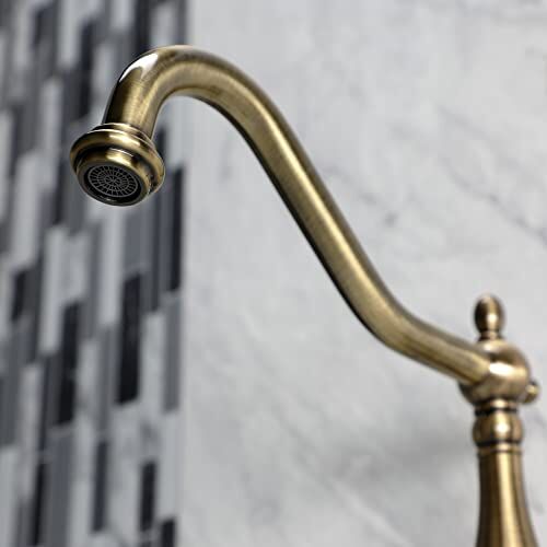 Heritage 8 İnç Centerset duvara monte mutfak bataryası, antik pirinç