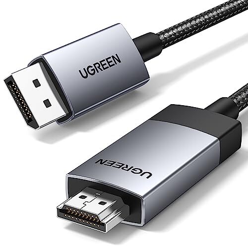 1M Tek Yönlü DisplayPort - HDMI Kablosu, DP 1.2 HDMI 2.0,4K@60Hz Hdr, Alüminyum Örgülü, Monitör ve Projektör Uyumlu