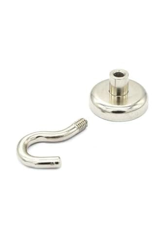 10 Adet 16 Mm Pot Mıknatıs, Güçlü Neodyum Askı Kanca Mıknatıs, 10'lu Paket, N35