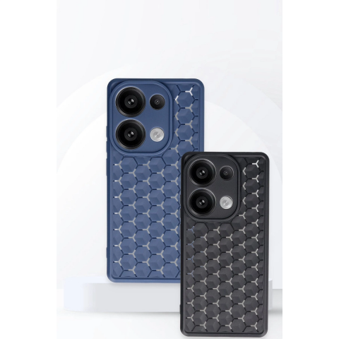 Xiaomi Redmi Note 13 Pro 5g Kılıf Petek Silikon Kapak - Siyah