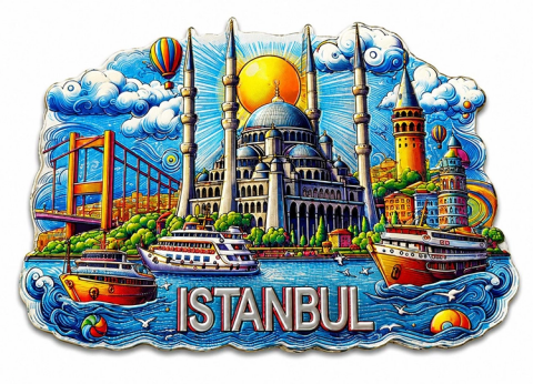 İstanbul Temalı Silikon Buzdolapı Süsü Magnet Alk5375