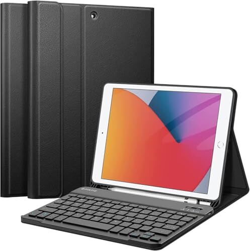 Apple iPad Pro 10.5 uyumlu kablosuz klavyeli kılıf A1701 A1709 A1852 Siyah