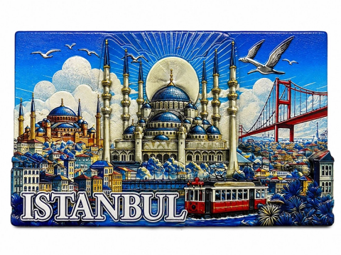 İstanbul Temalı Silikon Buzdolapı Süsü Magnet Alk5379