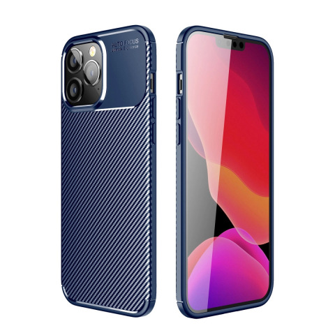Apple İphone 14 Pro Kılıf Auto Focus Karbon Kapak - Lacivert