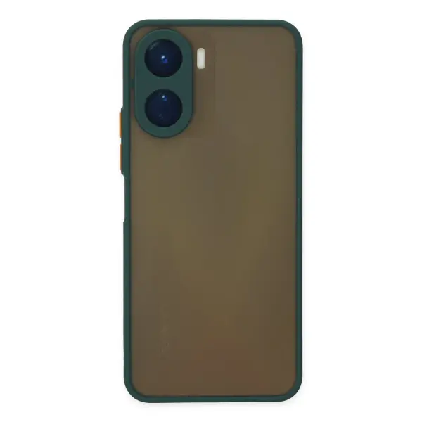 Vivo Y16 Kılıf Montreal Silikon Kapak - Yeşil