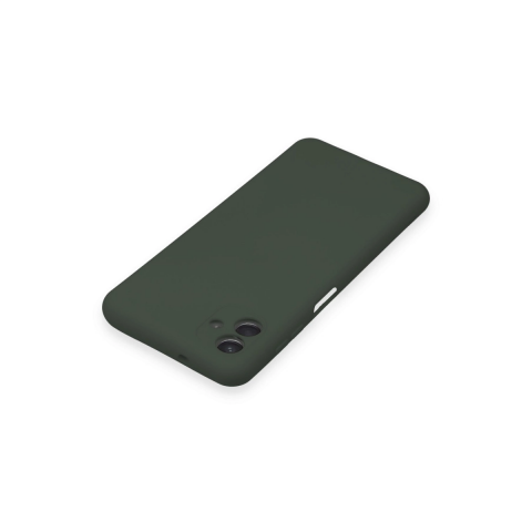 Samsung Galaxy A04 Kılıf Nano İçi Kadife Silikon - Koyu Yeşil