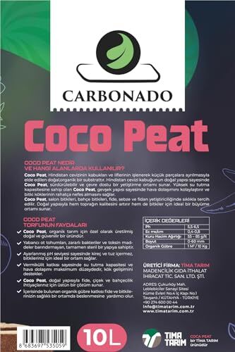 Cocopeat 10L x3, Hindistan Cevizi Lifli Torf, Organik Toprak