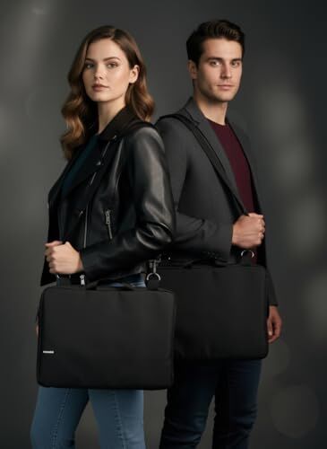 Tablet, Omuz Askılı 14 İnç Apple, Samsung, Huawei, Lenovo ile Uyumlu Çantası - 360° Şok Emici, Suya Karşı Dayanıklı, Çok Bölmeli - 12” - 13.2” - Siyah