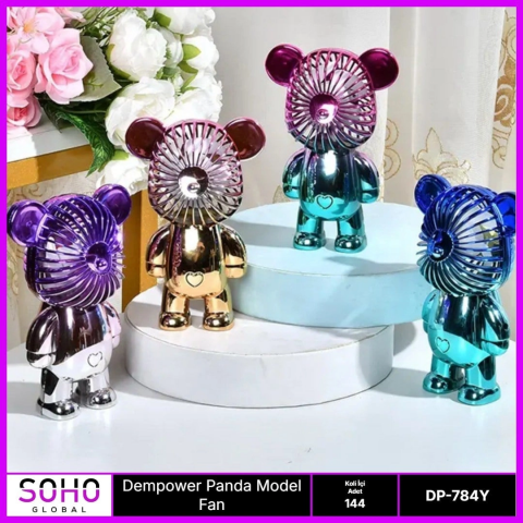 Panda Model Mini Fan 3 Kademeli