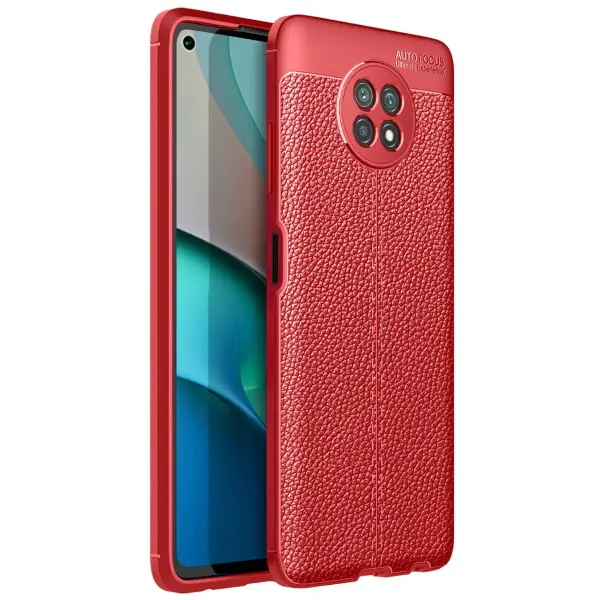 Xiaomi Redmi Note 9 5G Kılıf Auto Focus Kapak - Kırmızı