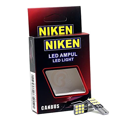 12V T10 Büyük Dipsiz Ampul 18 Led'li 2'li Set Beyaz Işık