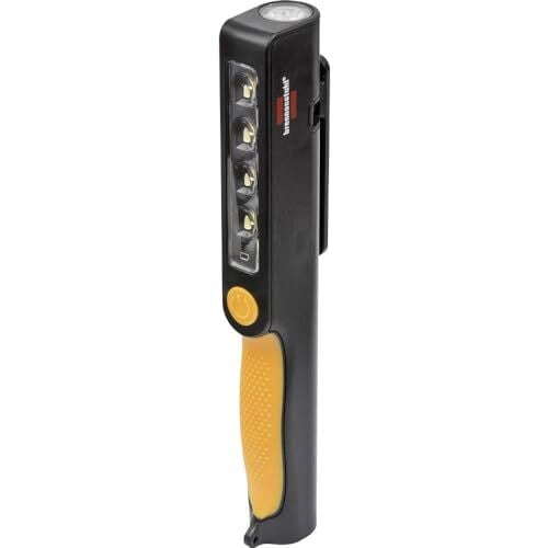 LED pilli klipsli çalışma lambası, dönebilen klips, mıknatıslı, siyah/sarı, 1 adet, 1175890