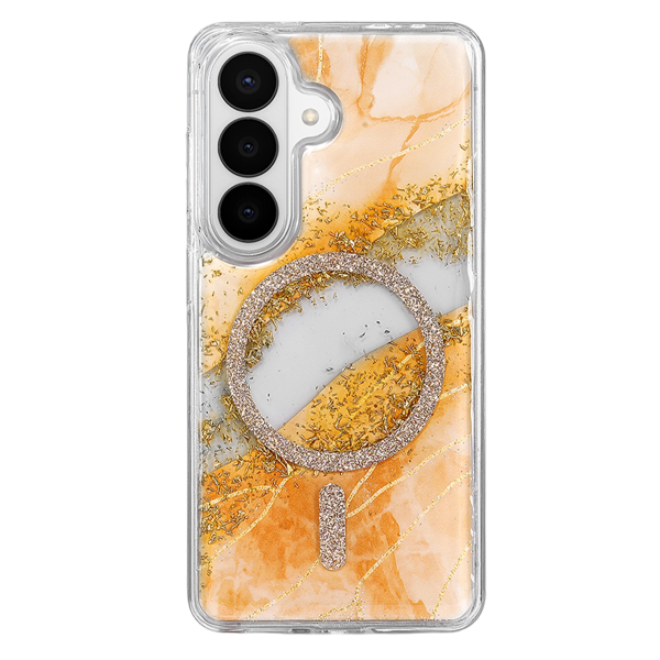 Onegif Samsung Galaxy S26 Lotus Simli Magsafe Kapak - Turuncu