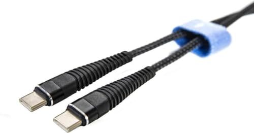 Type-C to Type-C PD 5A 32W Örgülü Hızlı Şarj ve Data Kablosu, 1 Metre