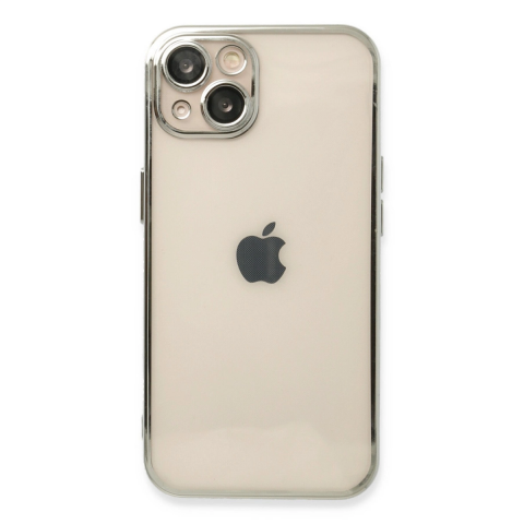 Apple İphone 14 Plus Kılıf Razer Lensli Silikon - Gümüş
