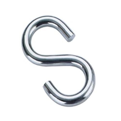 Çinko ile İşlenmiş, Krom S Kanca, 4 Adet Her, Kullanılır, 316 Paslanmaz Çelik, 6 mm, Türlü Amaç için