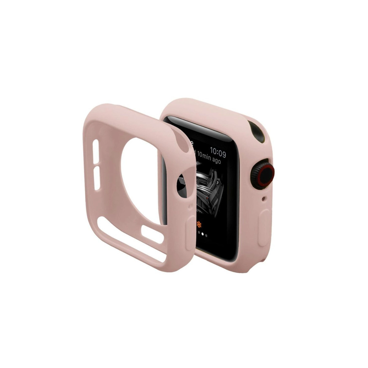 Apple Watch 42mm Silikon Alt Kasa - Pudra