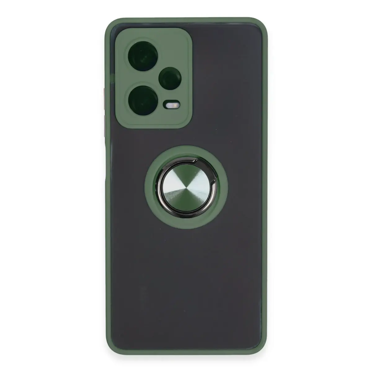 Xiaomi Redmi Note 12 5G Kılıf Montreal Yüzüklü Silikon Kapak - Yeşil