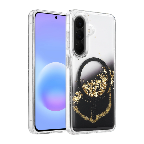 Onegif Samsung Galaxy A37 5g Lotus Simli Magsafe Kapak - Siyah
