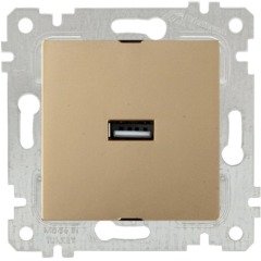 Mutlusan Rita Mek Tuş Tekli Usb Şarj Priz i A. Altın 2200 448 0180