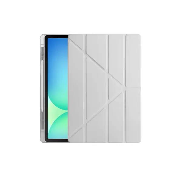 Apple iPad Air 13 (2024) Kılıf Kalemlikli Mars Tablet Kılıfı - Gri
