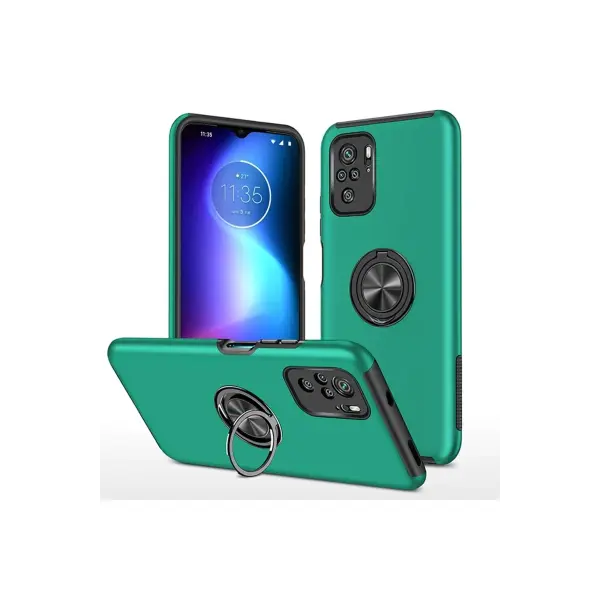 Xiaomi Poco F3 Kılıf Elit Yüzüklü Kapak - Yeşil
