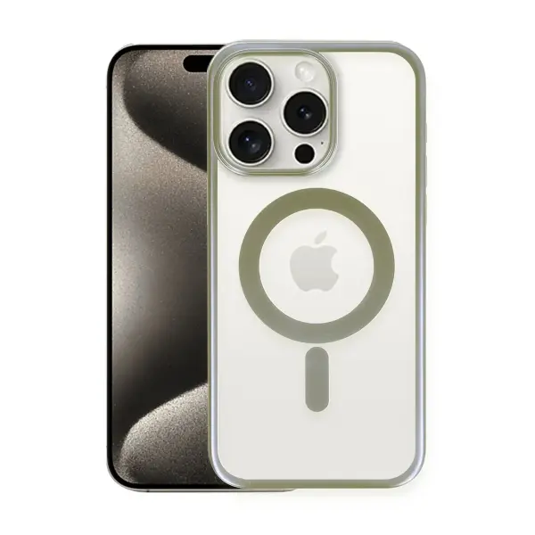 Apple iPhone 15 Pro Kılıf Erozi Magsafe Kapak - Gri