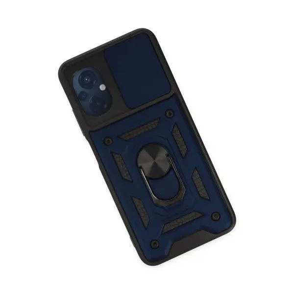 Xiaomi Poco M5 Kılıf Pars Lens Yüzüklü Silikon - Lacivert
