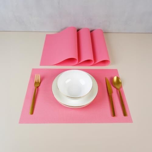 Plaid Pink 4 Parça Amerikan Servis 30x45 cm
