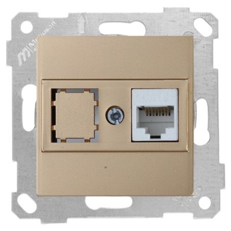 Mutlusan Rita Mek Tuş Data Priz i 1*Rj45 Cat 6  A. Altın 2200 140 0180