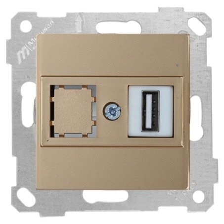 Mutlusan Rita Mek Tuş Data Priz i 1*Usb A. Altın 2200 455 0180