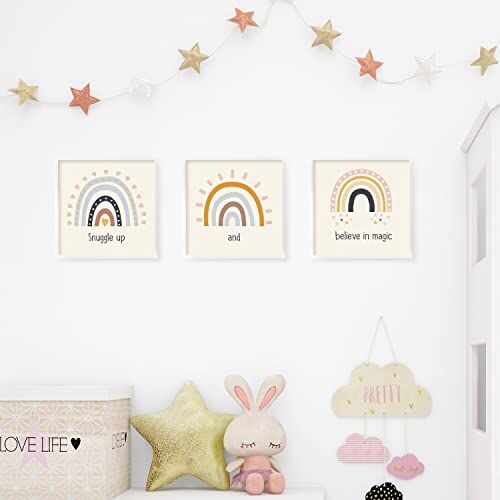 Bebek Odası için Minimal Gökkuşağı Tasarımlı Çerçeve