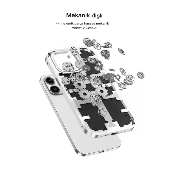 Apple iPhone 13 Pro Kılıf Mekanik Bumper Kapak - Yeşil