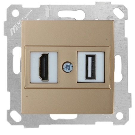Mutlusan Rita Mek Tuş Data Priz i 1*Usb/1*Hdmı A. Altın 2200 459 0180