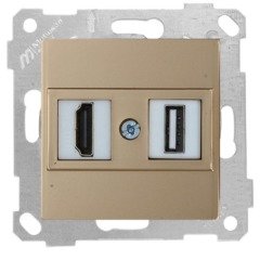 Mutlusan Rita Mek Tuş Data Priz i 1*Usb/1*Hdmı A. Altın 2200 459 0180