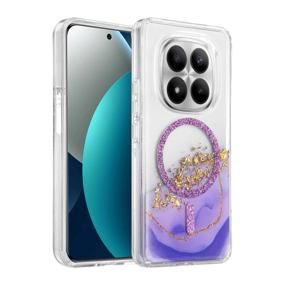 Onegif Xiaomi Redmi Note 15 Pro 4g Lotus Simli Magsafe Kapak - Mor