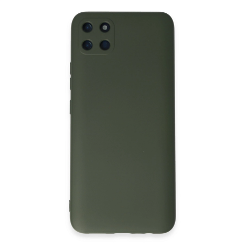 Realme C11 Kılıf Nano İçi Kadife Silikon - Koyu Yeşil