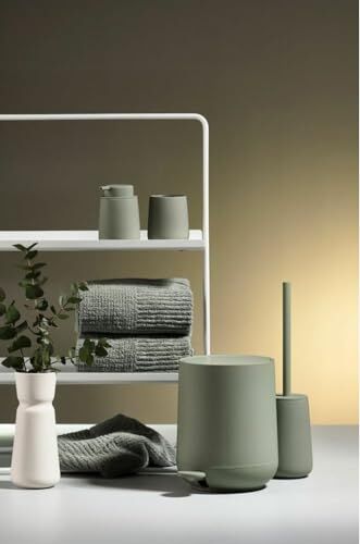 Nova One banyo sabunluğu, Matcha yeşili, yumuşak dokunuşlu kaplamalı seramik, plastik