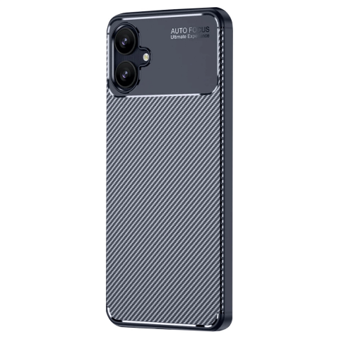 Samsung Galaxy A06 Kılıf Auto Focus Karbon Kapak - Lacivert