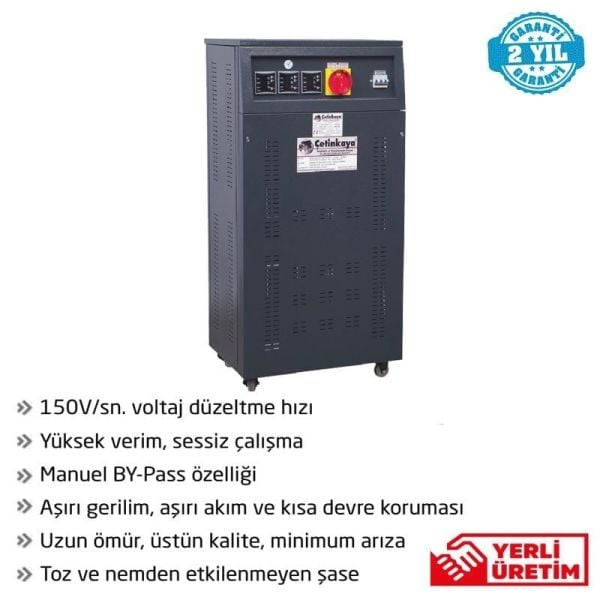 Çetinkaya 30 Kva Regülatör 300/460V-380V Trifaze Korumalı BS