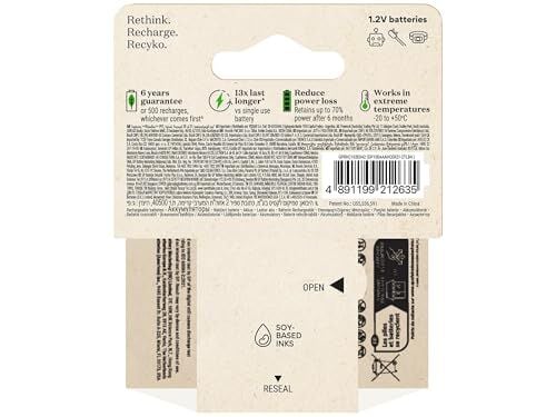 Recyko 950 Aaa ince kalem Ni-Mh şarjlı pil, 1.2 V, 4'lü kart