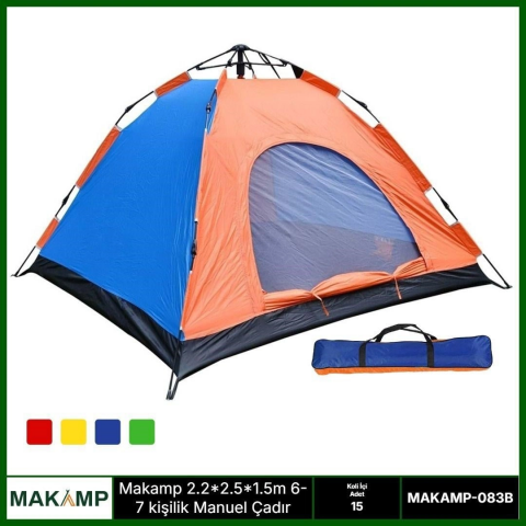 2.5*2.5*1.65m 8 Kişilik Otomatik Çadır
