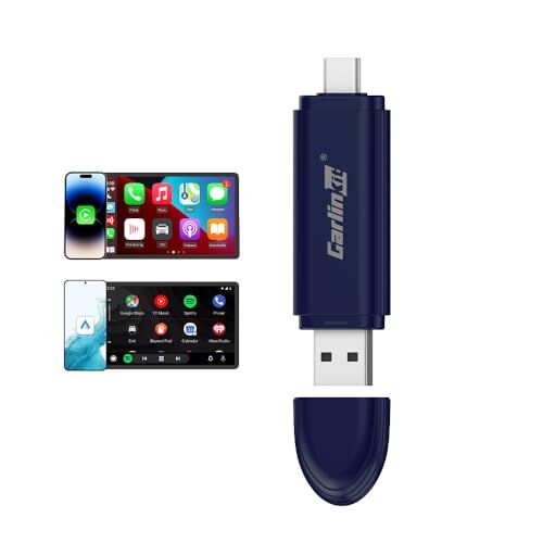 Mini SE Pro Kablosuz CarPlay ve Kablosuz Android Oto Adaptörü, USB-C/A Evrensel Araç Adaptörü iOS/Android için